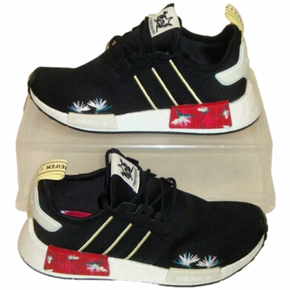 Adidas NMD R1 TM Black Thebe Magugu Woman Lady 10 Men 8.5 Sneakers Red Accents